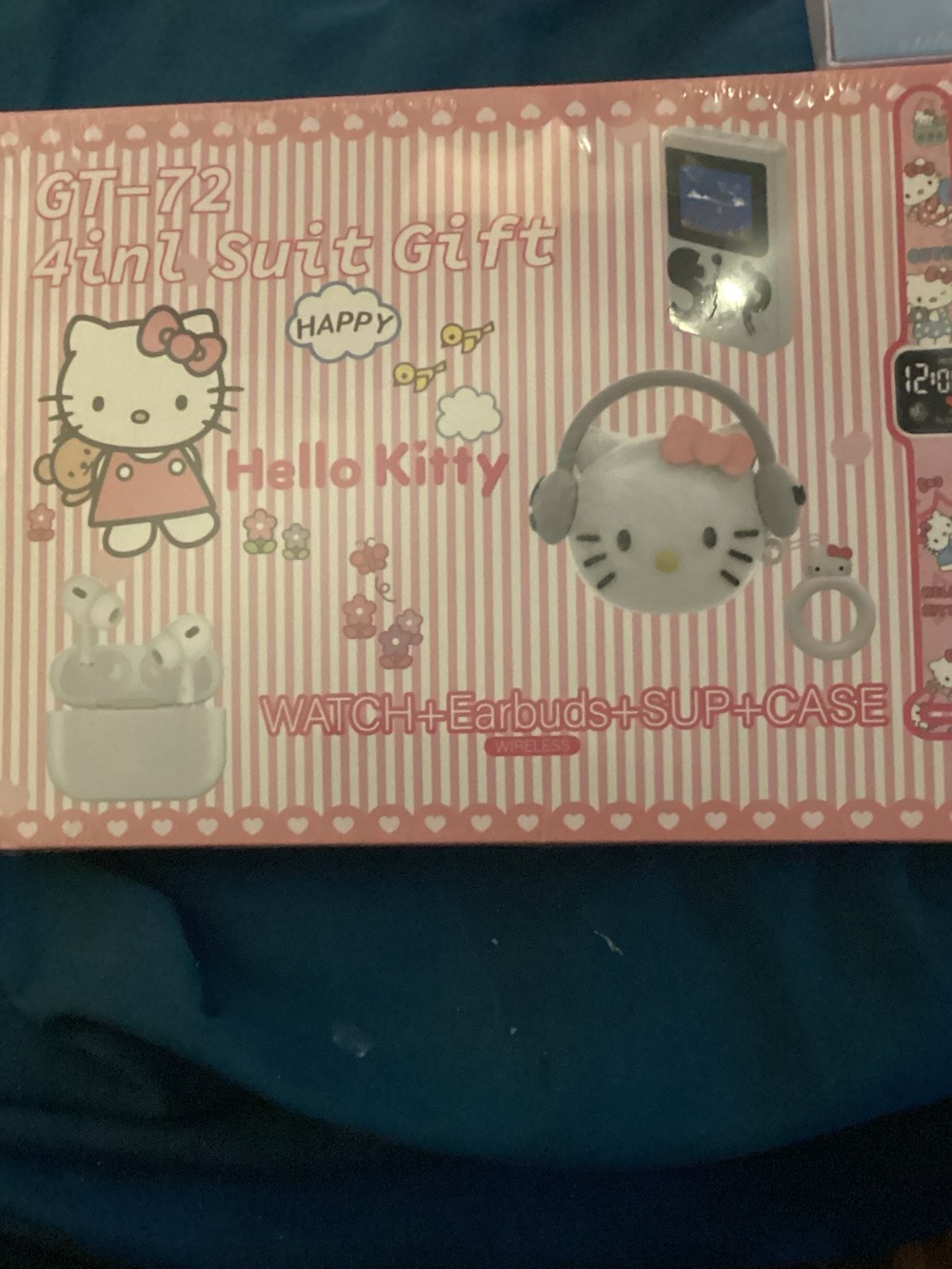 Hello Kitty Pink 4-Piece Phone Accessory Set with Earbuds & Watch